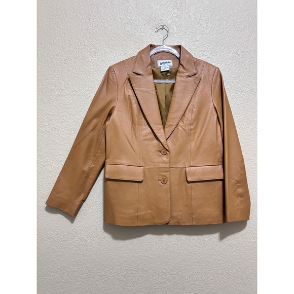 bagatelle Jackets & Blazers - Bagatelle 8 Vintage Leather Blazer Tan Camel 90s Y2K Professional Neutral Jacket